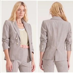 Veronica Beard Cosette Dickey Jacket Blazer Gingham Seersucker